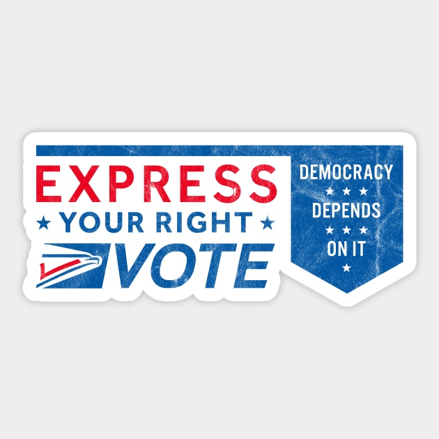 Vote by Mail Express Your Right Vote Sticker by mindeverykind